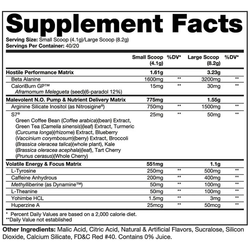 Dragon Venom Pre-Workout Powder