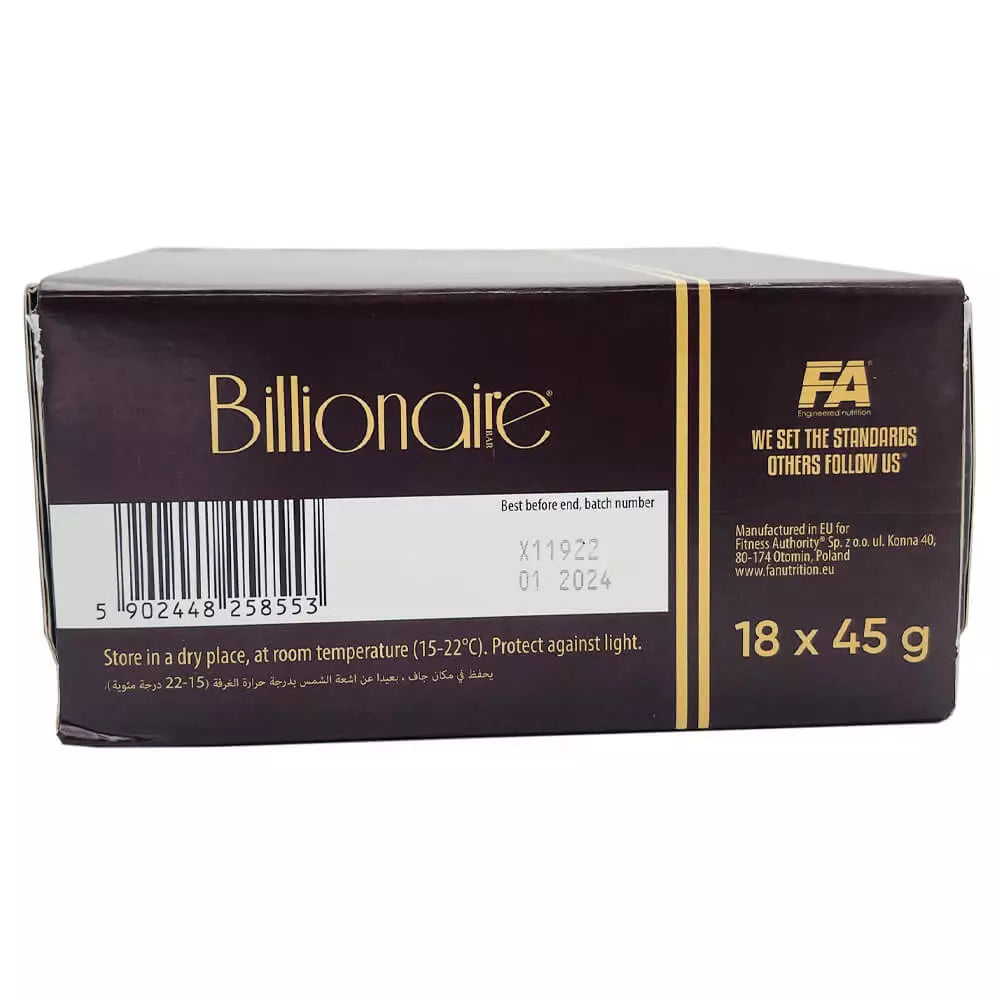 FA Billionaire Protein Bar 45g Pack of 18