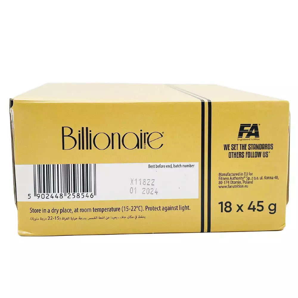 FA Billionaire Protein Bar 45g Pack of 18