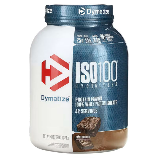 Dymatize ISO100 Hydrolyzed Whey Protein Isolate – 5lb - Fudge Brownie