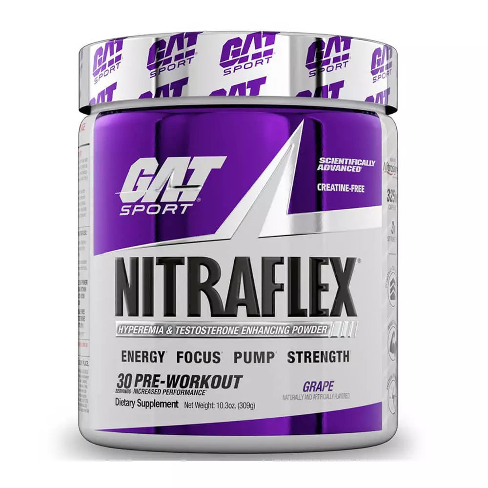 GAT Nitraflex – Advanced Pre-Workout | Energy, Focus & Strength Booster (30 Servings)