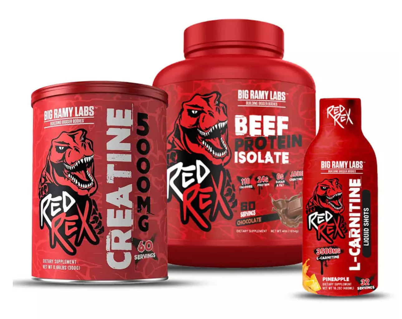 Big Ramy Labs - Rex Power Trio: Creatine, Beef Protein, L-Carnitine Stack