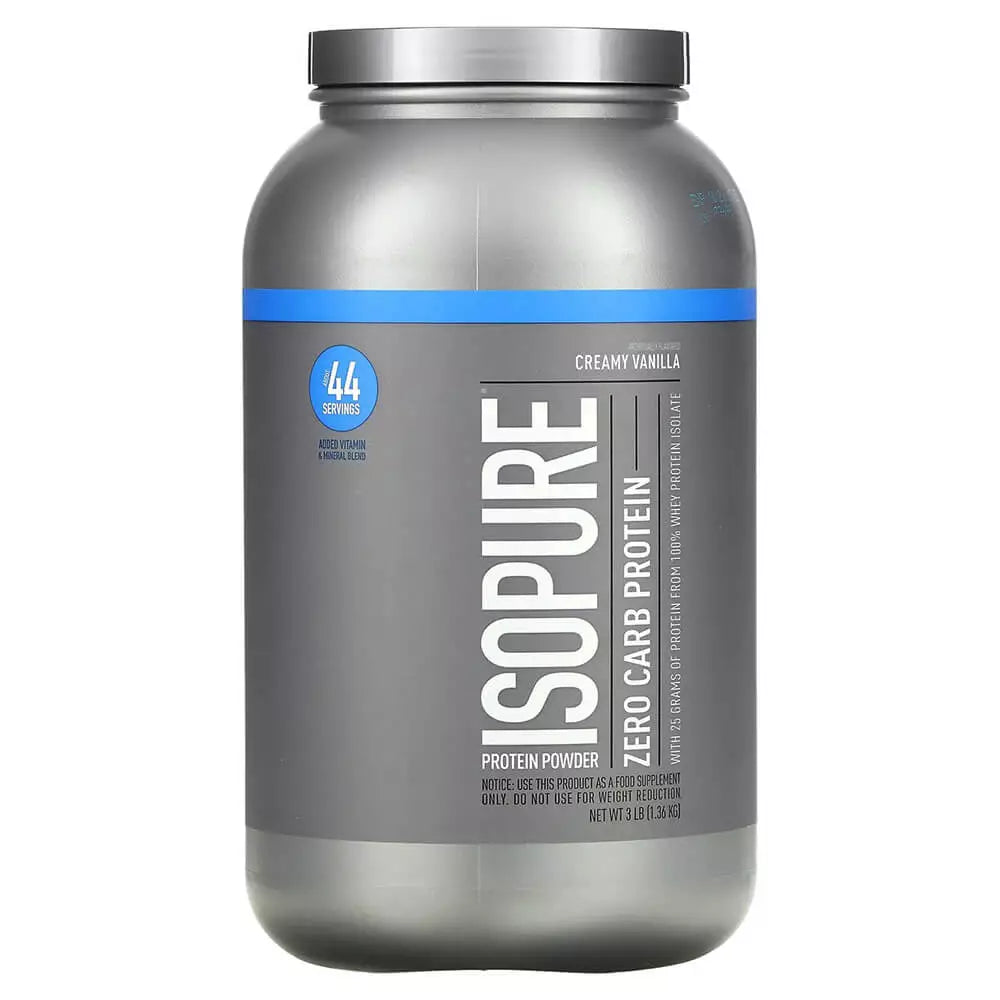 Isopure Zero Carb Protein – Pure Whey Protein Isolate for Lean Muscle, Recovery, and Low-Carb Diets