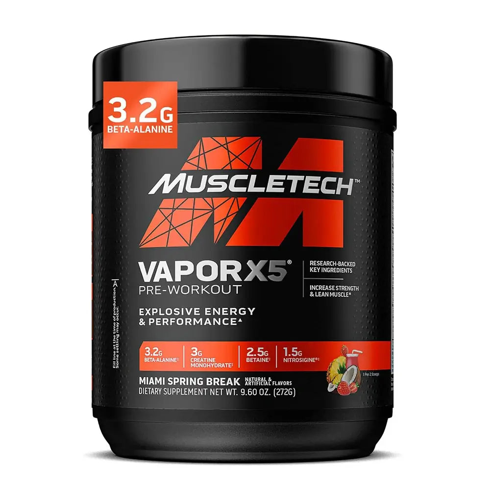 MuscleTech Vapor X5 Pre-Workout – Explosive Energy, Focus & Pump Formula for Superior Performance