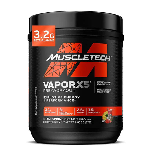 MuscleTech Vapor X5 Pre-Workout – Explosive Energy, Focus & Pump Formula for Superior Performance