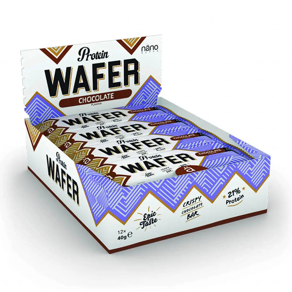 Nano Supps Protein Wafer – 40g (Pack of 12) | Crispy High-Protein Snack