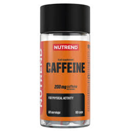 Nutrend Caffeine – High-Potency 200mg Pure Caffeine Capsules for Energy, Focus & Performance