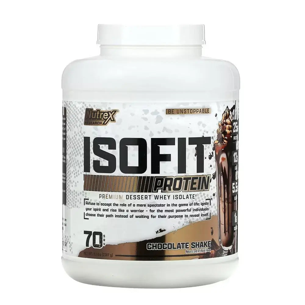 Nutrex Isofit Whey Isolate Powder – High-Protein, Low-Carb Formula for Muscle Growth & Recovery