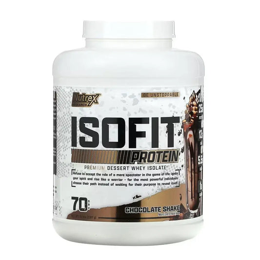 Nutrex Isofit Whey Isolate Powder – High-Protein, Low-Carb Formula for Muscle Growth & Recovery