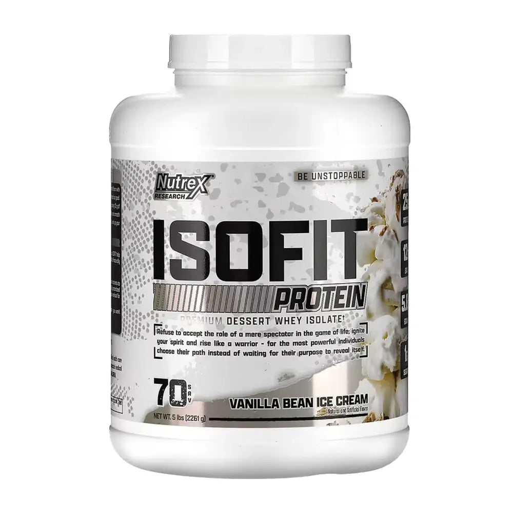 Nutrex Isofit Whey Isolate Powder – High-Protein, Low-Carb Formula for Muscle Growth & Recovery