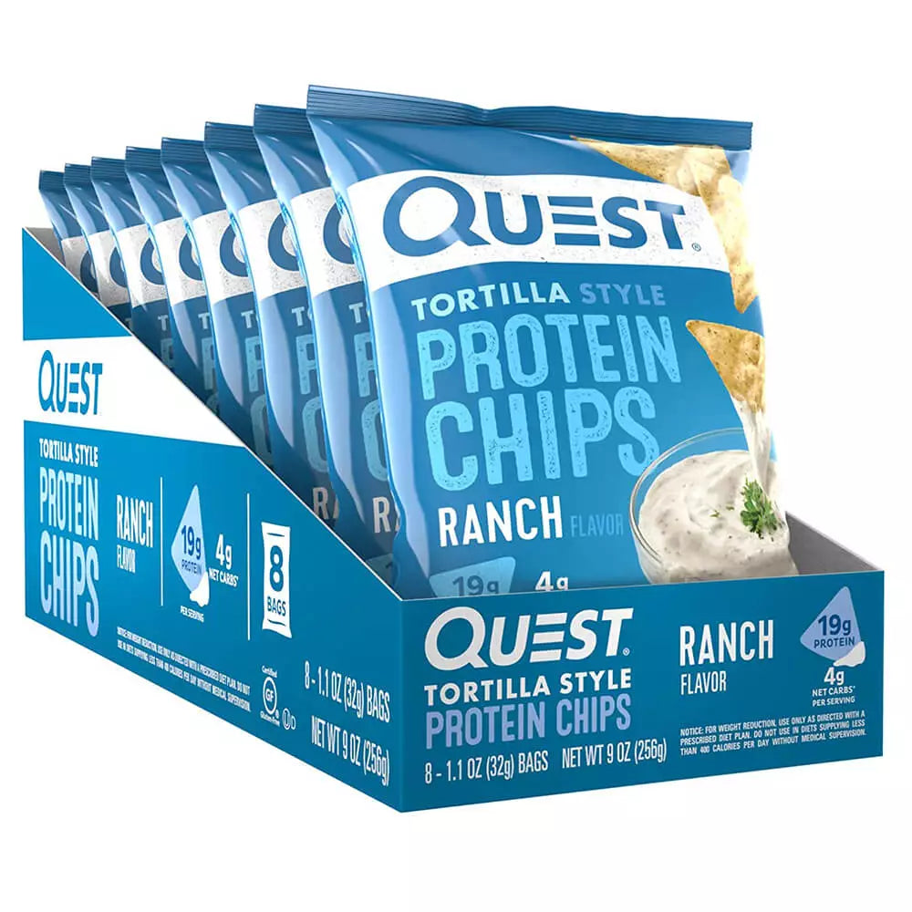 Quest Tortilla Protein Chips - 8 Bags : Crispy, High-Protein Chips