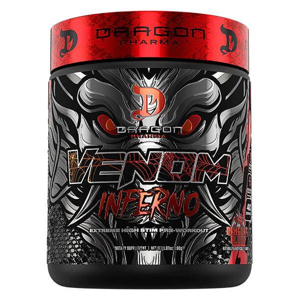 Dragon Pharma VENOM INFERNO – Extreme Potency Pre-Workout | 40 Servings