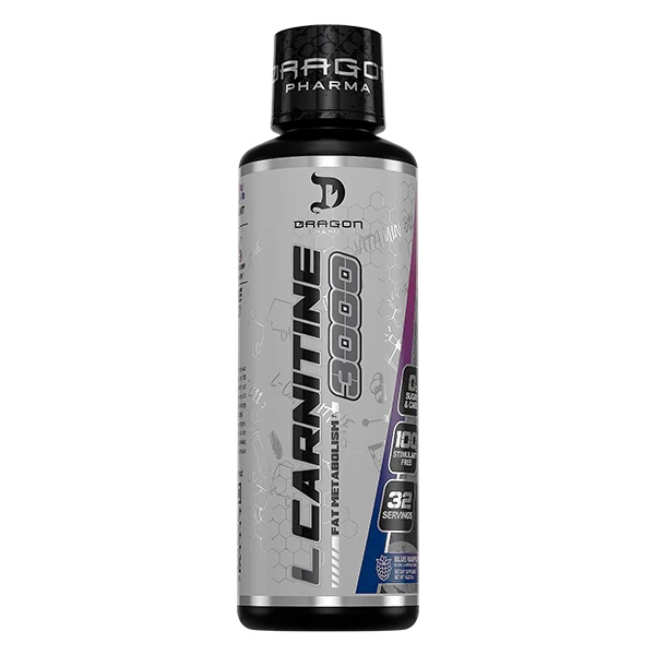Dragon Pharma L-Carnitine-3000 – Liquid Fat-Utilization Support | 32 Servings