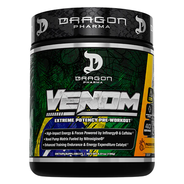Dragon Pharma VENOM – Extreme Potency Pre-Workout | 40 Servings