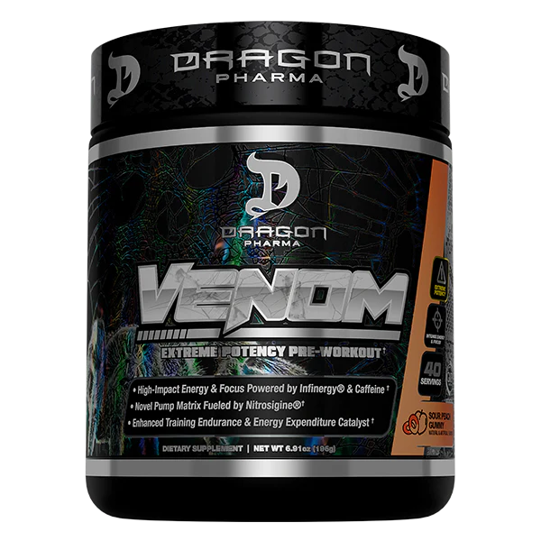 Dragon Pharma VENOM – Extreme Potency Pre-Workout | 40 Servings