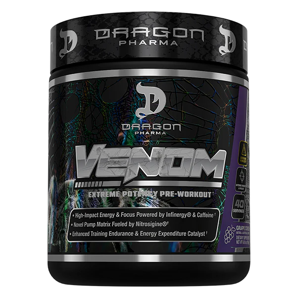 Dragon Pharma VENOM – Extreme Potency Pre-Workout | 40 Servings