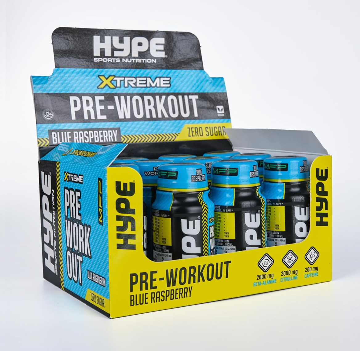 Hype Xtreme Pre-Workout Shots – Blue Raspberry