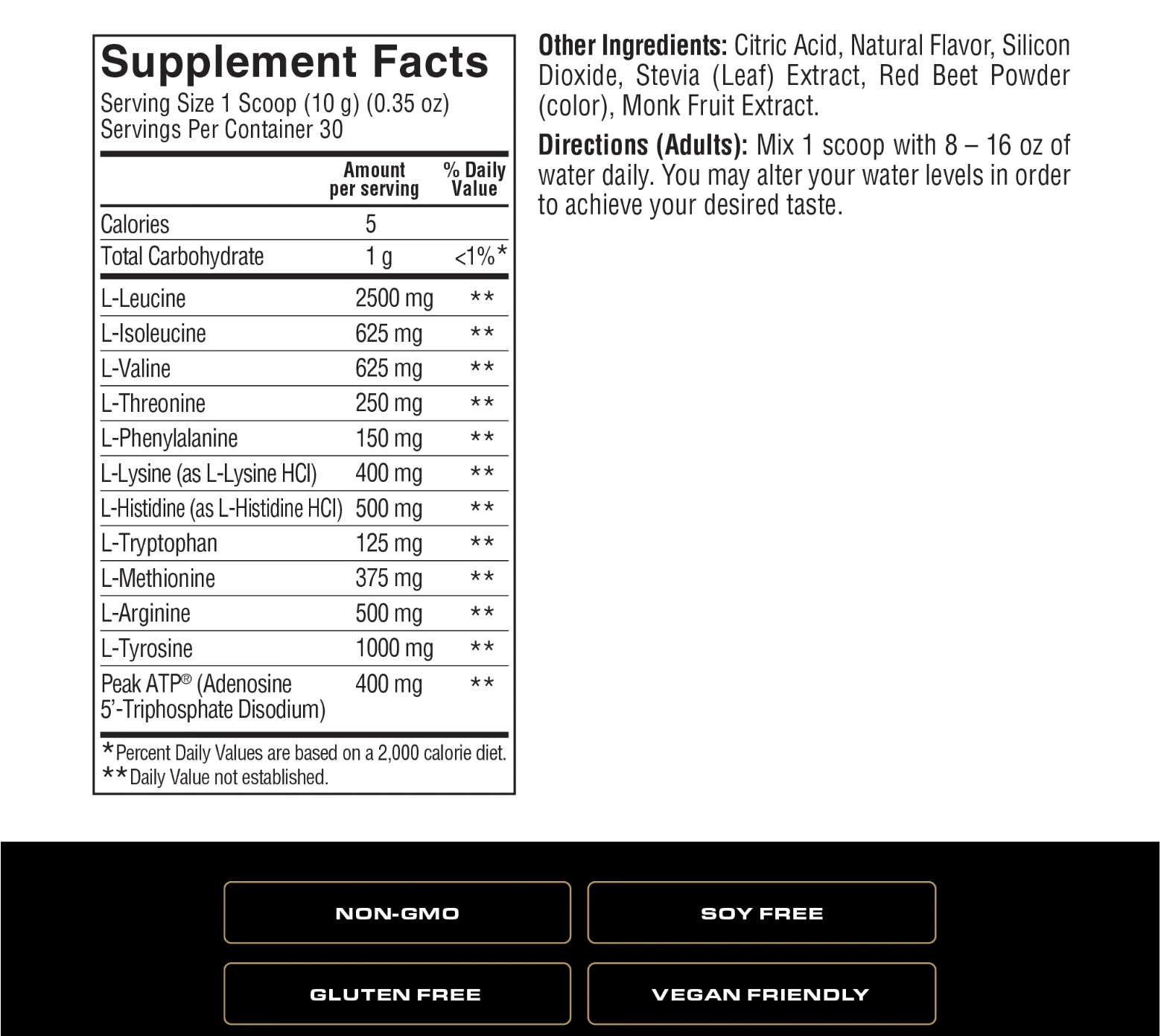 Spoken Aminos + ATP | 30 Servings | Fruit Punch