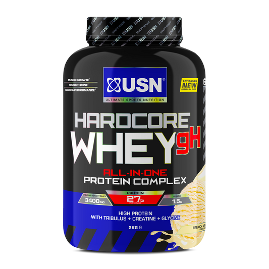 USN Hardcore Whey GH 2kg – Advanced Whey Protein with GH Support for Muscle & Strength