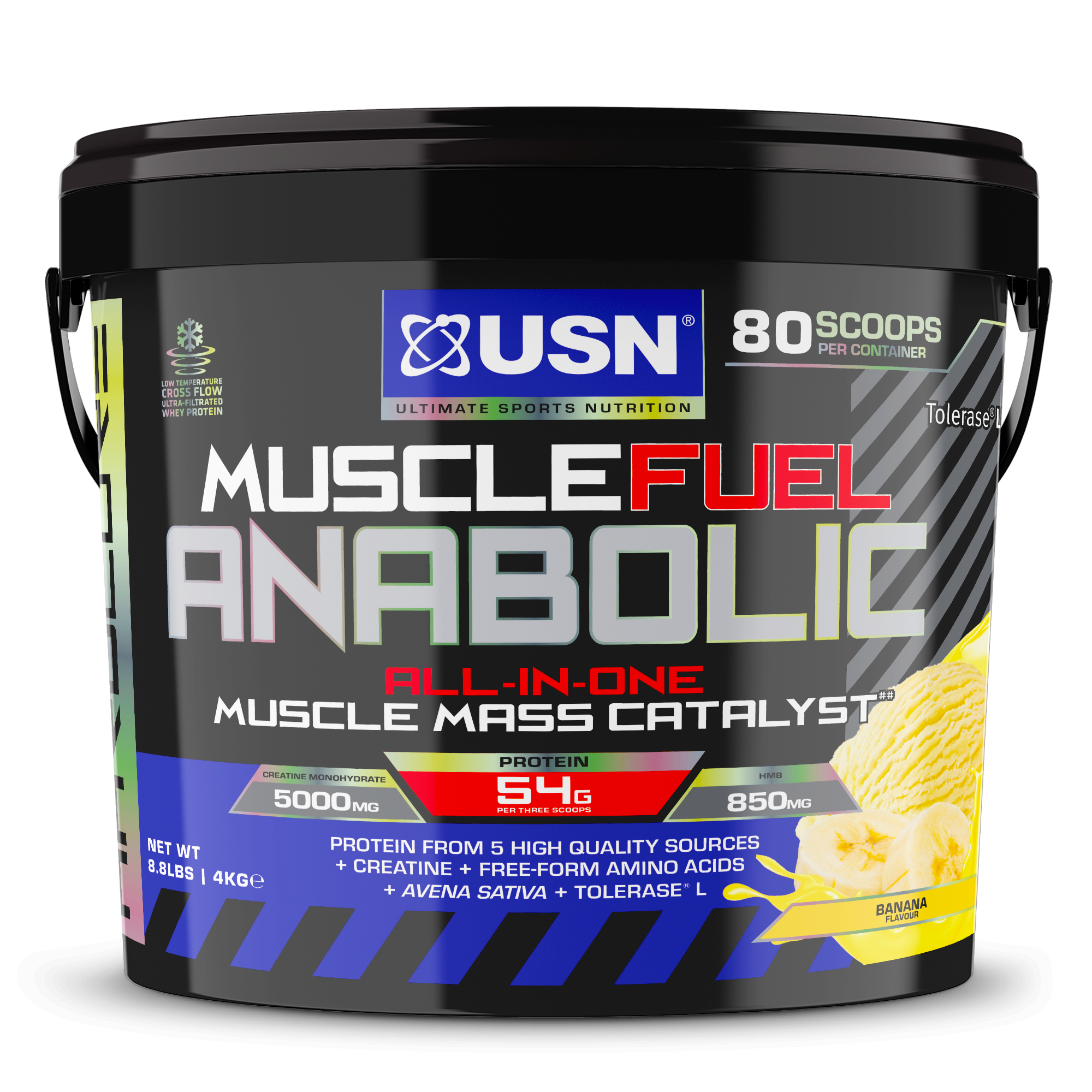 USN Muscle Fuel Anabolic 4kg – All-in-One Muscle & Strength Gainer