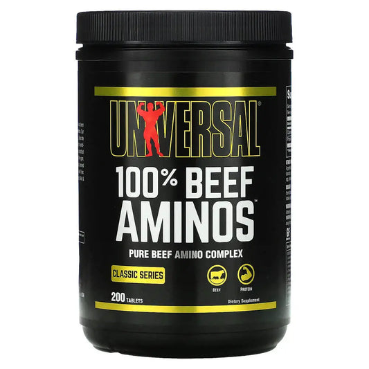 Universal Nutrition 100% Beef Aminos – Muscle Recovery & Growth Support Tablets