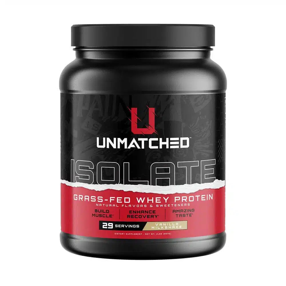 Unmatched, Isolate Grass-Fed Whey Protein, Vanilla Milkshake, 907g