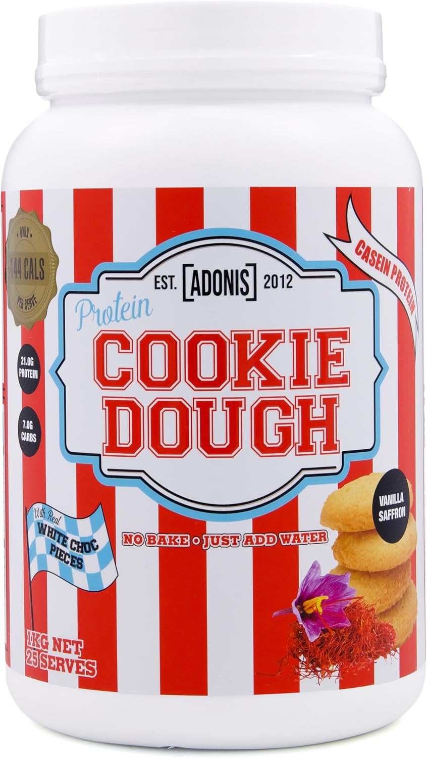 ADONIS Protein Cookie Dough 1kg – 25 Servings of Delicious Protein Power