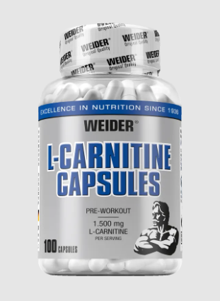 Weider L-Carnitine 1500 mg – 100 Capsules | High-Quality Carnipure® Fat Burner & Energy Booster