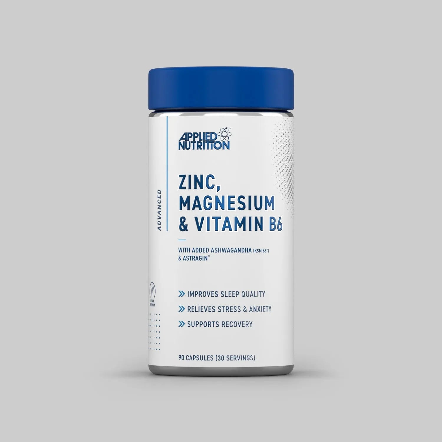 Zinc, Magnesium & Vitamin B6 Capsules With Ashwagandha (ZMA) 60 Capsules