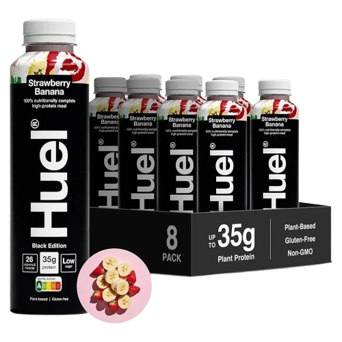 Huel Black Edition 500ml Ready to Drink – Pack of 8 – Complete Meal in a Bottle