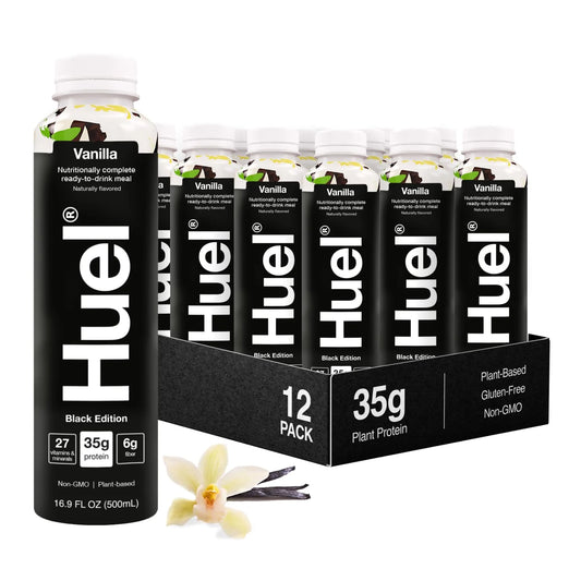 Huel Black Edition 500ml Ready to Drink – Pack of 8 – Complete Meal in a Bottle