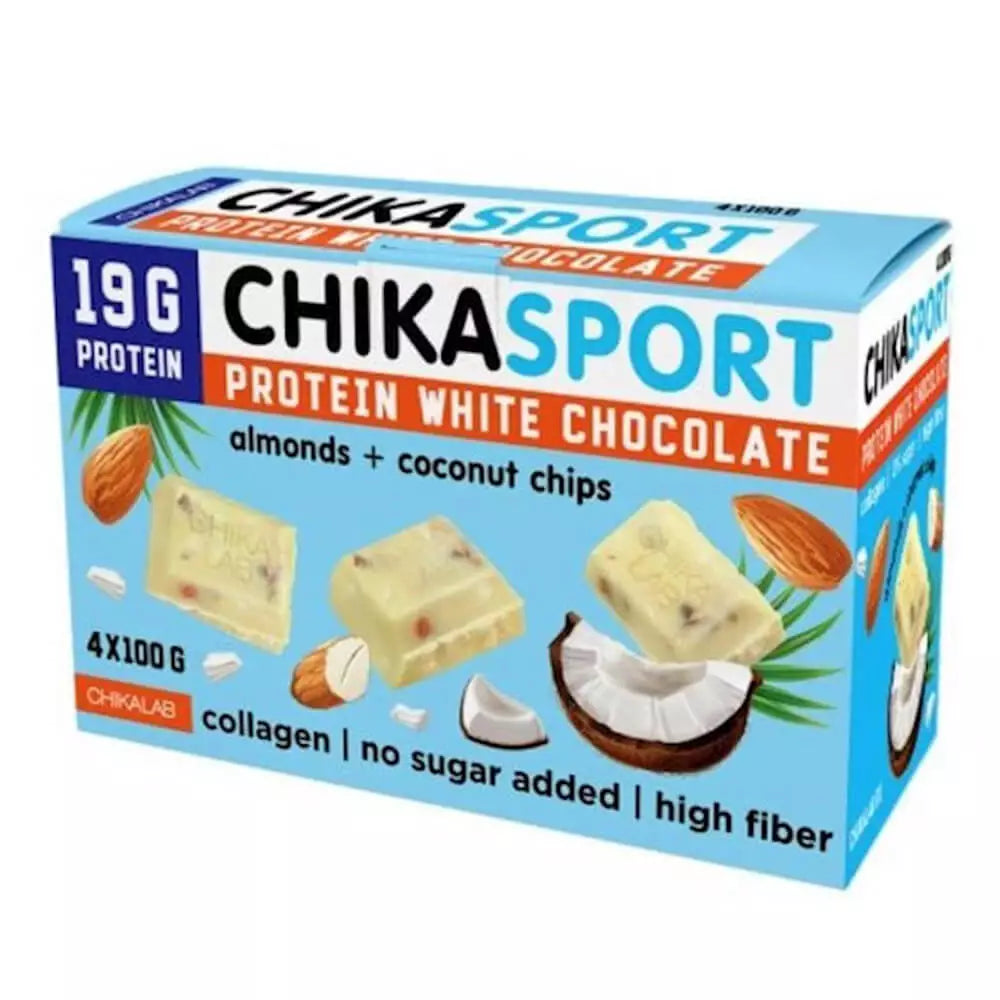 Chikalab Chikasport Protein Milk Chocolate Bars - 4x100g Pack
