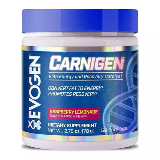 Evogen Carnigen Dietary Supplement 50 Servings Raspberry Lemonade 78g