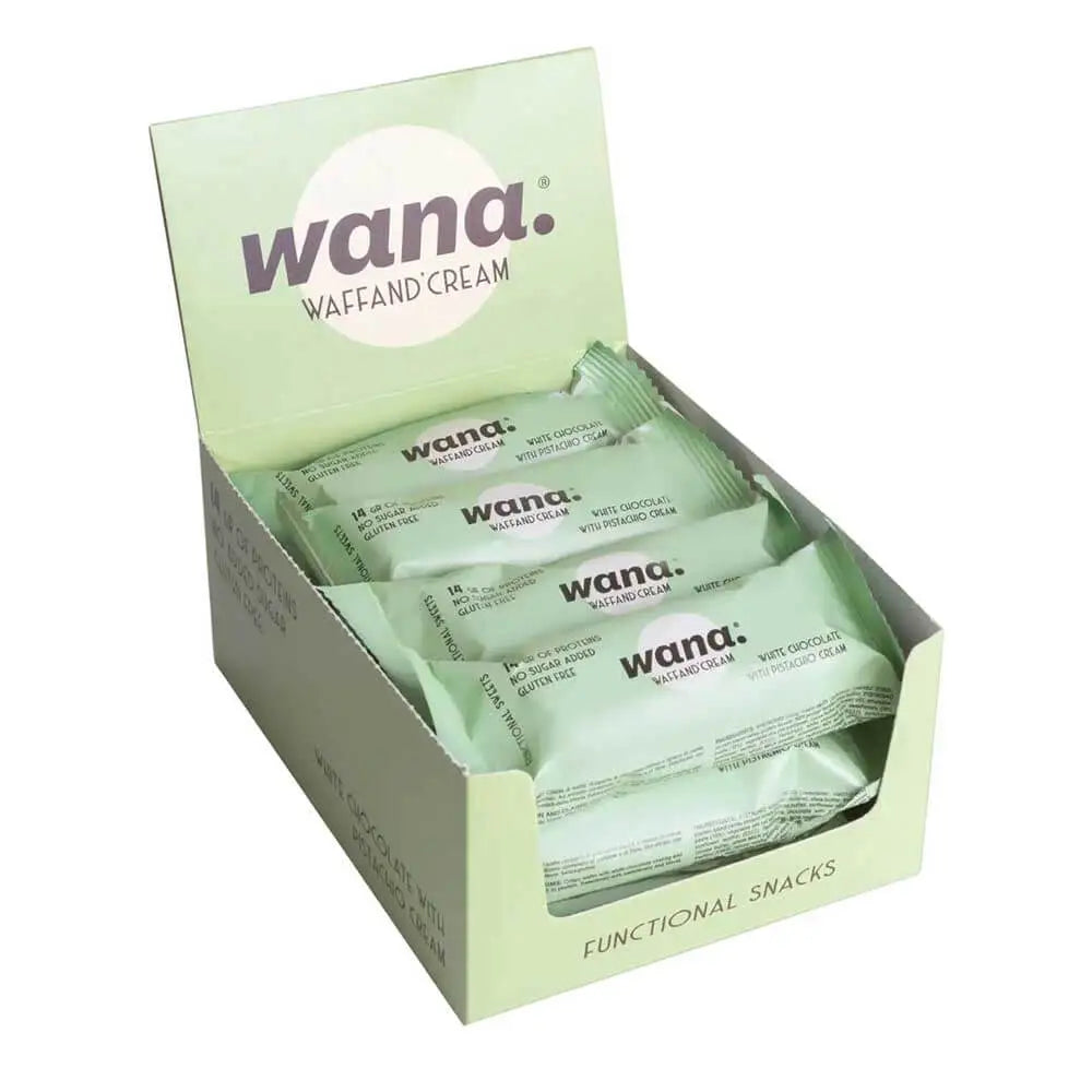 Wana Waffand Cream Bar 43g – Pack of 12 – Delicious Snack for Anytime Indulgence