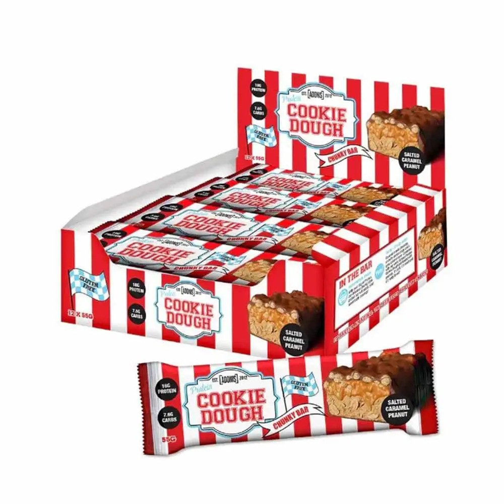 Adonis Protein Cookie Dough Protein Snack 55g Pack of 12