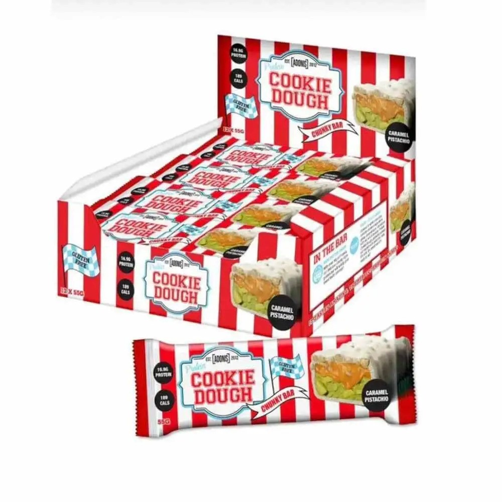 Adonis Protein Cookie Dough Protein Snack 55g Pack of 12