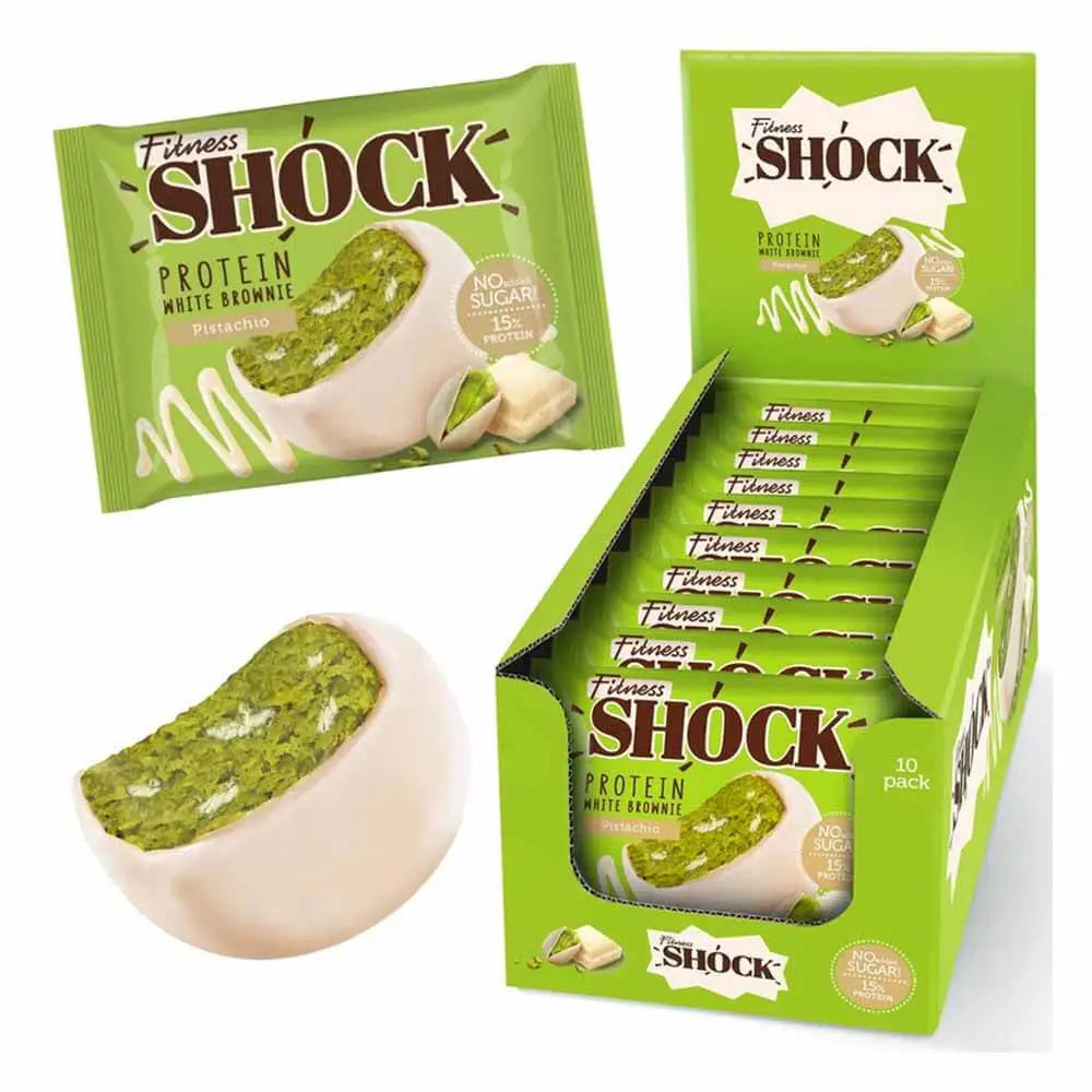 Fitness Shock Protein White Brownie pack of 10