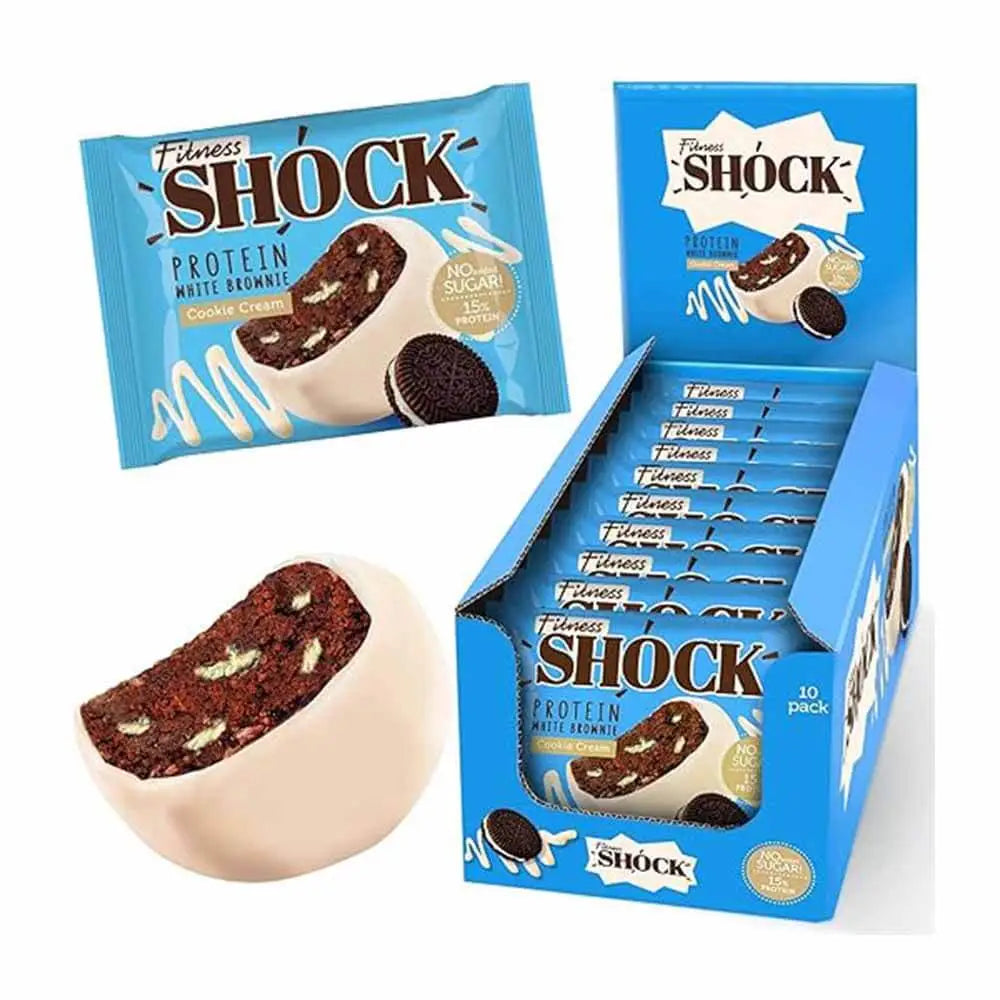 Fitness Shock Protein White Brownie pack of 10