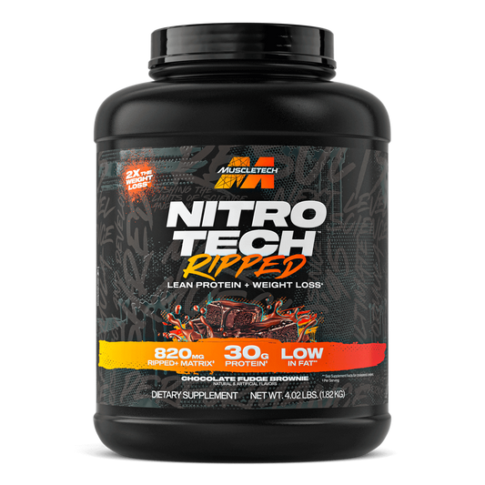 MuscleTech Nitro-Tech Ripped – Lean Whey Protein + Weight Loss Formula for Muscle Growth & Fat Burning