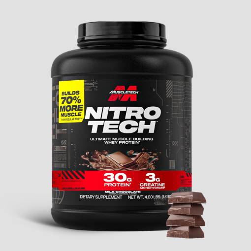 MuscleTech Nitro-Tech Whey Protein – Advanced Muscle-Building Formula for Strength & Recovery