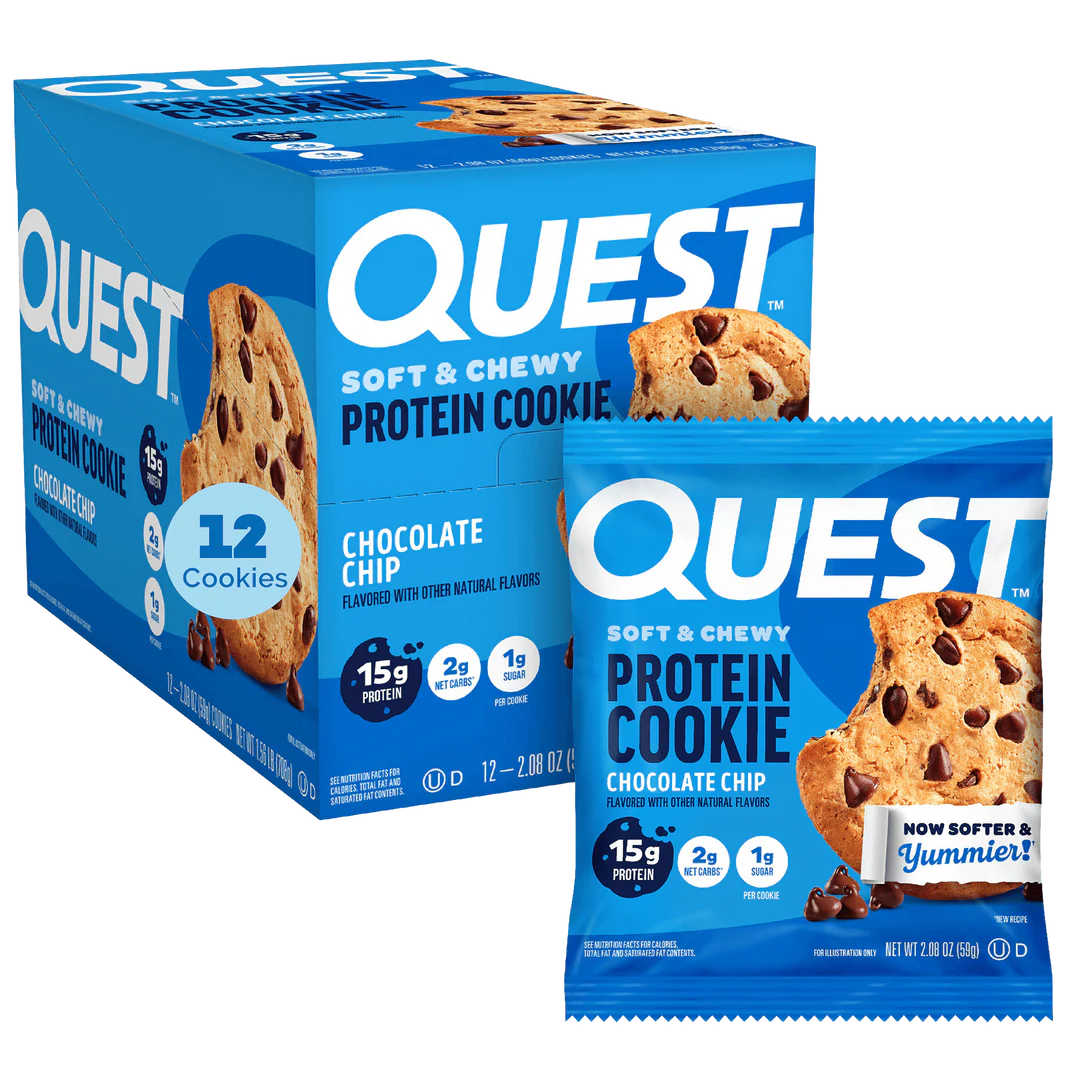Quest Protein Cookies – Pack of 12 | 15g Protein, Low Sugar, High Fiber