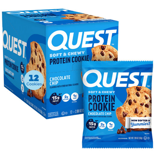 Quest Protein Cookies – Pack of 12 | 15g Protein, Low Sugar, High Fiber
