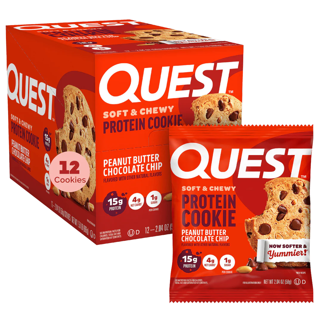 Quest Protein Cookies – Pack of 12 | 15g Protein, Low Sugar, High Fiber
