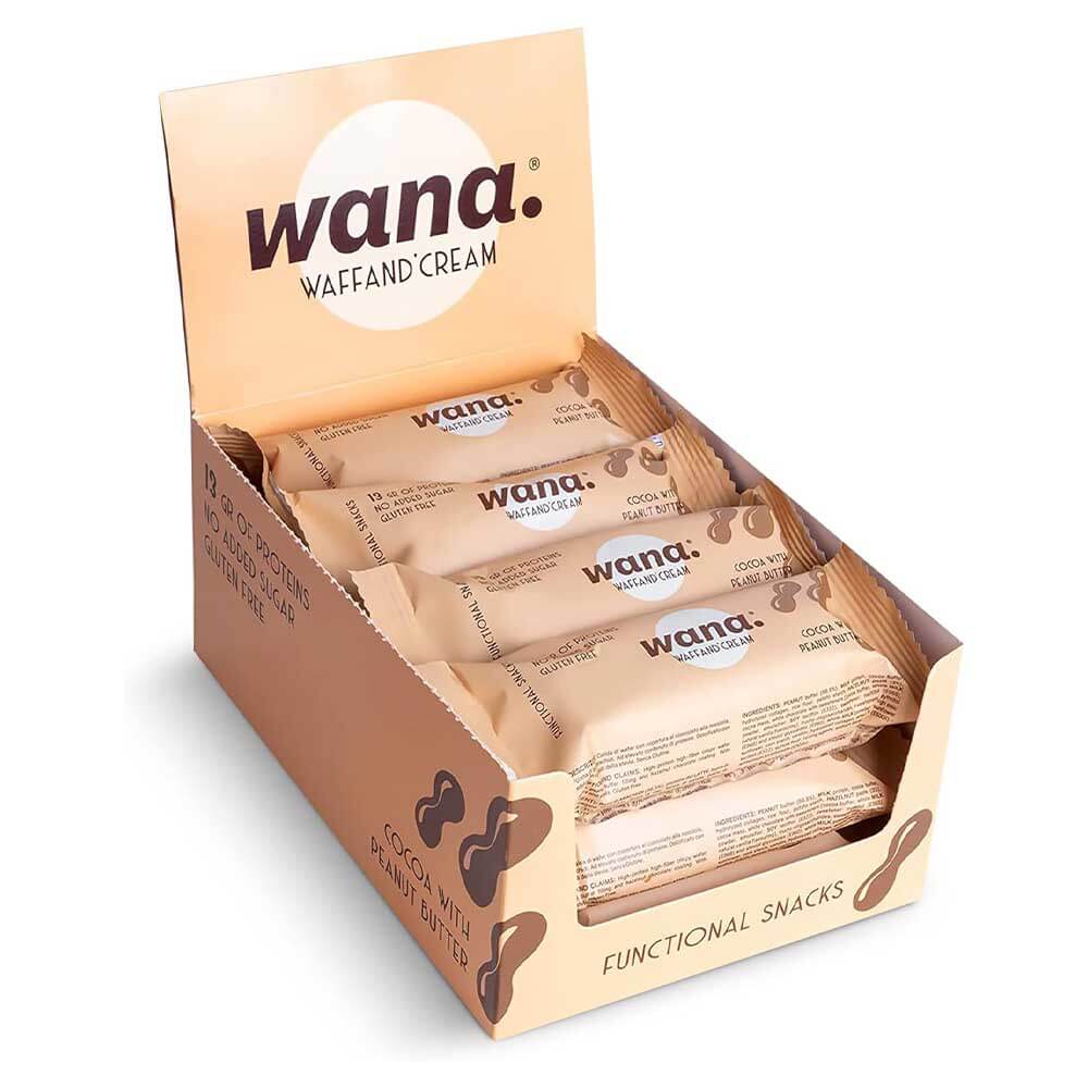 Wana Waffand Cream Bar 43g – Pack of 12 – Delicious Snack for Anytime Indulgence