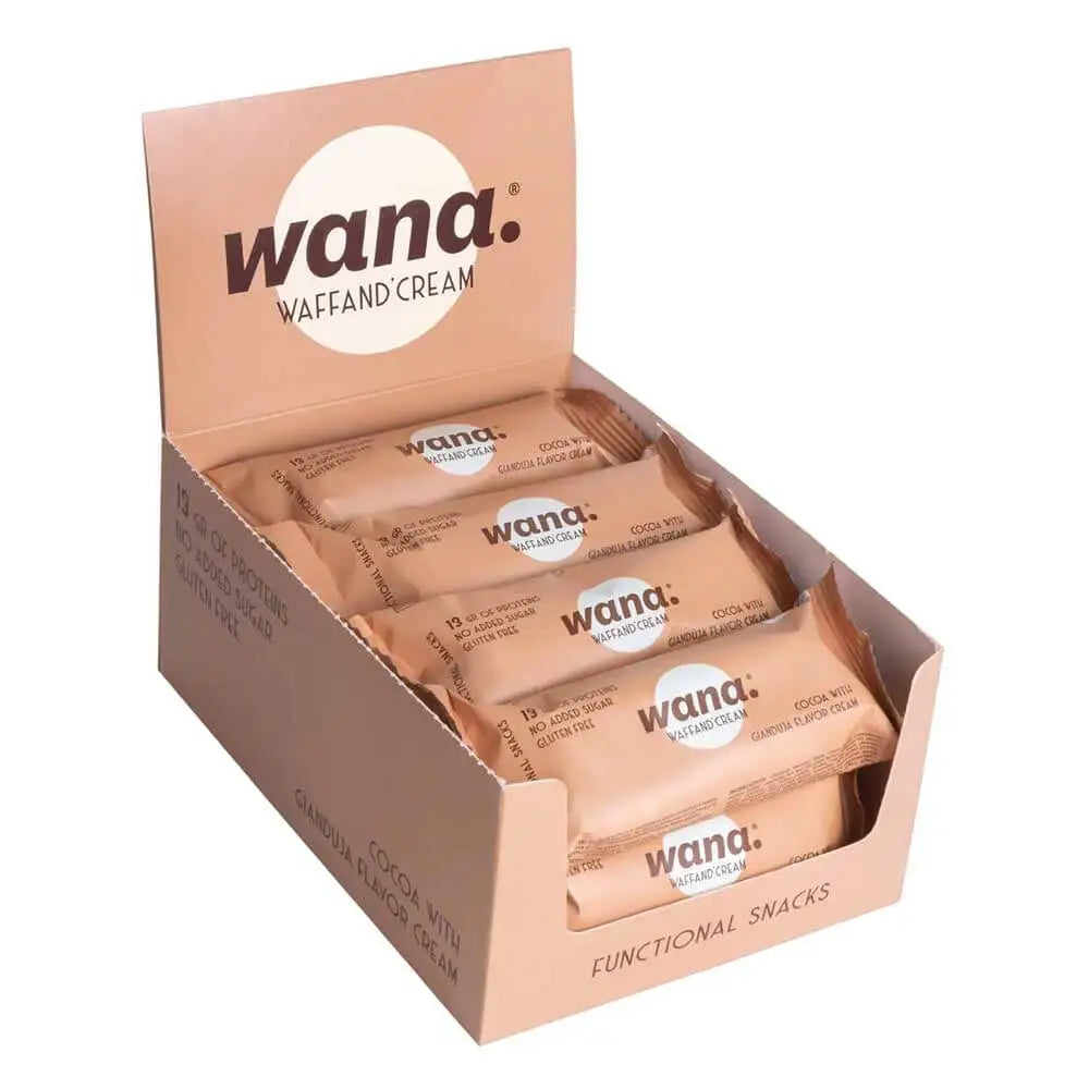 Wana Waffand Cream Bar 43g – Pack of 12 – Delicious Snack for Anytime Indulgence