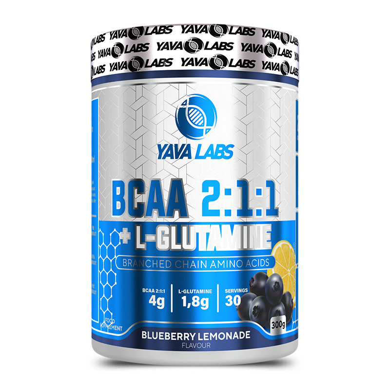 Yava Labs BCAA 2:1:1 + L-Glutamine – 300 g (30 Servings) | Muscle Recovery & Endurance
