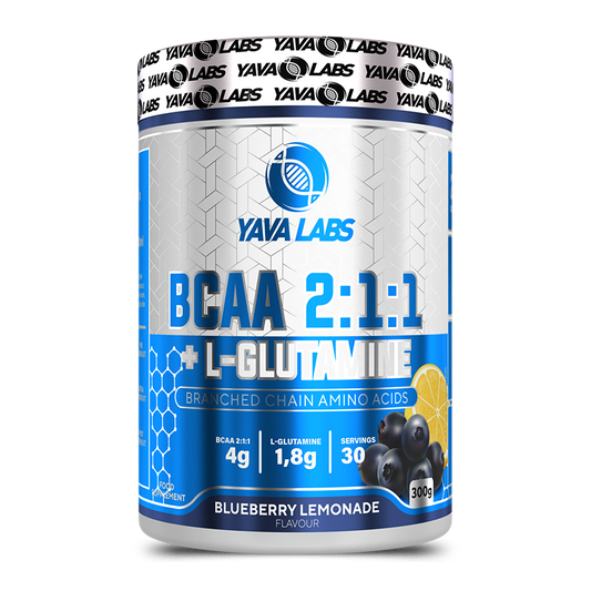 Yava Labs BCAA 2:1:1 + L-Glutamine – 300 g (30 Servings) | Muscle Recovery & Endurance