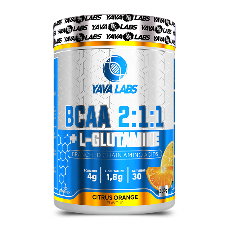Yava Labs BCAA 2:1:1 + L-Glutamine – 300 g (30 Servings) | Muscle Recovery & Endurance